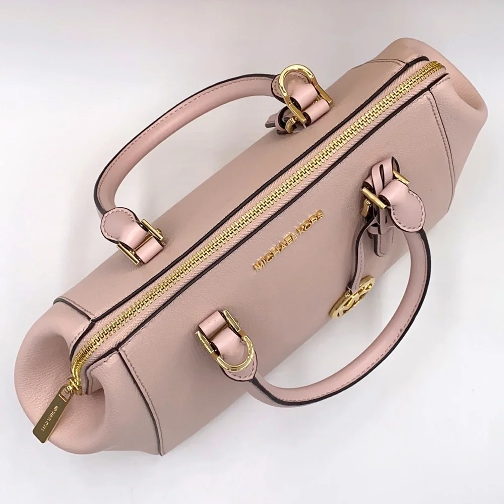 MICHAEL KORS CHARLOTTE LARGE SATCHEL POWDER BLUSH - Picture 8 of 15
